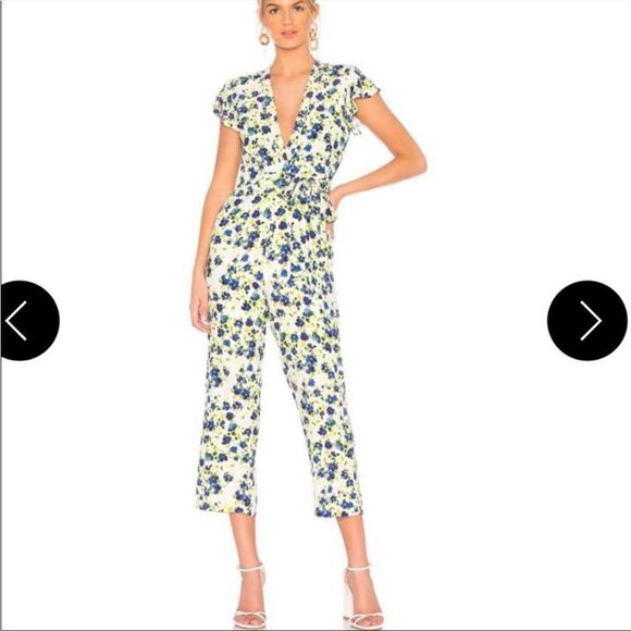 Privacy Please Goodwin Cropped Jumpsuit in Kristina Floral - Picture 1 of 6